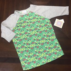 LuLaRoe Sloan Baseball Tee Kids Size 6